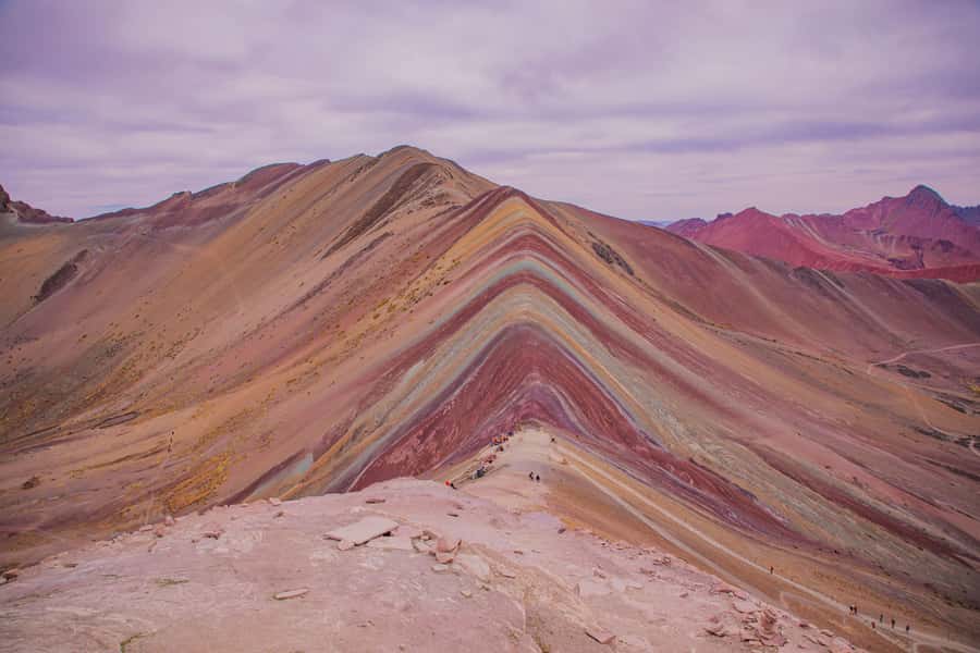 08am Departure Rainbow Mountain Tour: Late Morning Tour - The Andes Walks: 105 Minutes of Guided Seeing and 80 Minutes of Motion