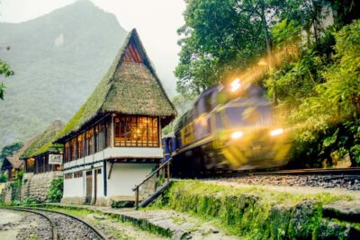 Aguas Calientes: Lunch at Cafe Inkaterra Restaurant - Café Inkaterra’s setting: Ese’Eja roof + river-facing calm