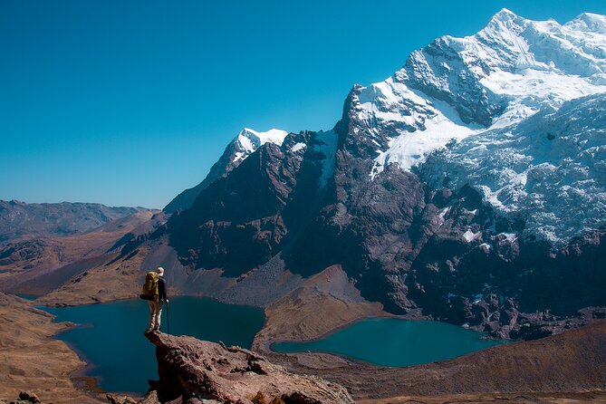 Ausangate and Rainbow Mountain Trek – 3 Days / 2 Nights - Day 2: Puca Pass, glacial lagoons, and Warmisaya’s 360-degree views