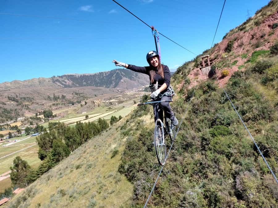 Cusco: Extreme Sky Bike and Rappelling Adventure - Via Ferrata at 45 Meters: Metal Steps and the Mental Shift