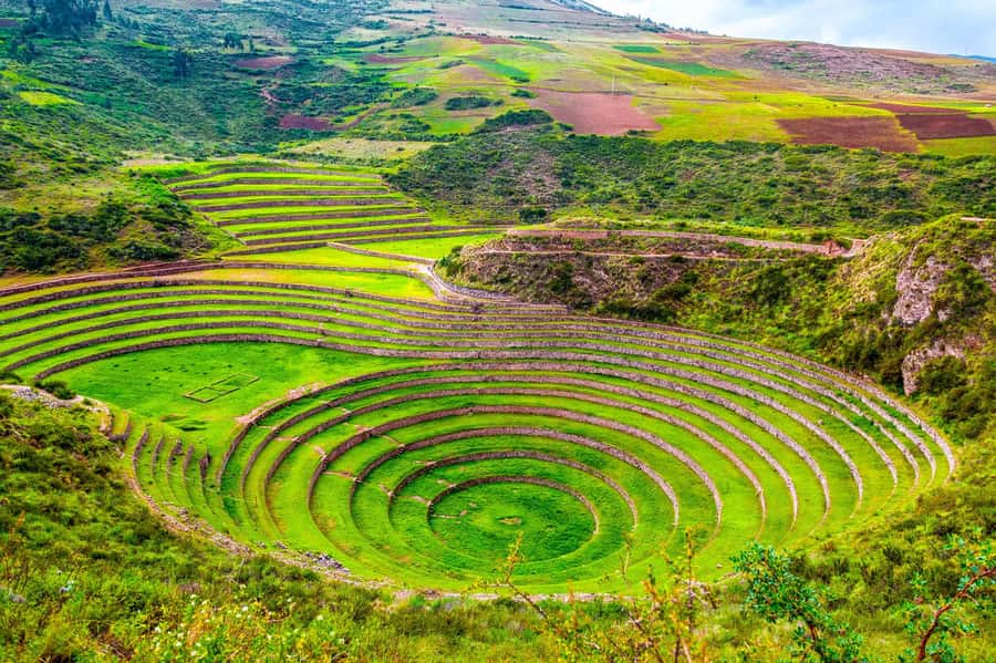 Cusco: Maras and Moray Tour ending in Ollantaytambo - Moray: the Inca terraces in natural sinkholes