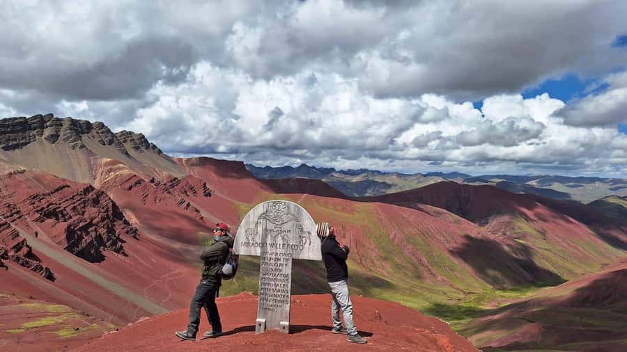 excursion to colorful mountain & red valley viewpoint cusco - Rainbow Mountain: the 2-hour climb, the guided summit, and the photo window
