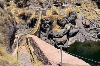 From Cusco: Inka Suspension Bridge Qeswachaca - Qeswachaka - The lakes and the cold morning: Pomacanchi to Pampamarca/Tungasuca