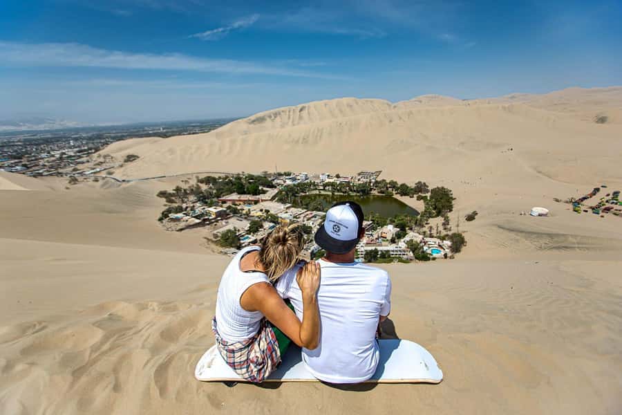 From Huacachina: Sandboarding and Dune Buggy Tour + Income - From the Huacachina lagoon out to the dunes (about 10 km)