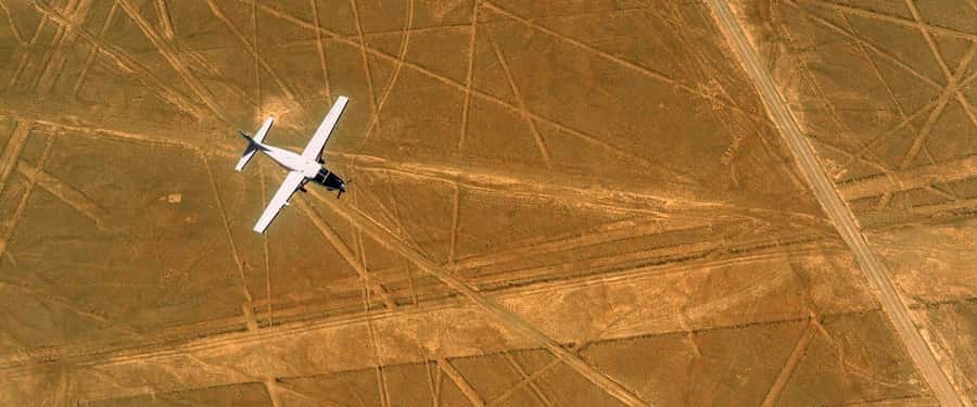 From Nazca: Small plane flight over the Nazca Lines - Inside the Cessna 207A: small group, panoramic windows