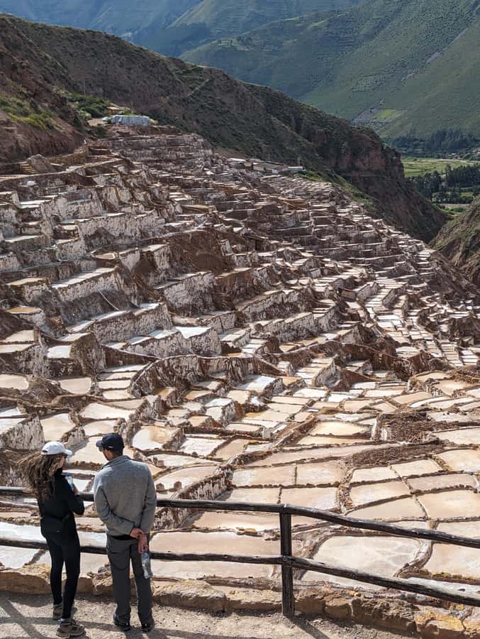 From Ollantaytambo:Moray, Salt Mines, Chinchero end in Cusco - Maras Salt Mines: 4,000+ ponds and the patience behind preservation