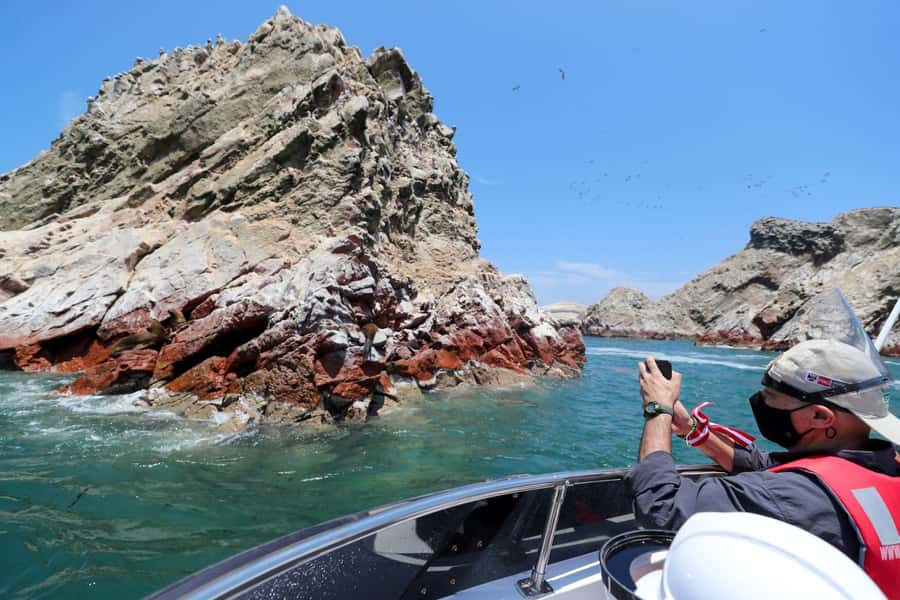 From Paracas: Guided boat tour of the Ballestas Islands - The Candelabro Stop: Ancient Lines on a Hillside