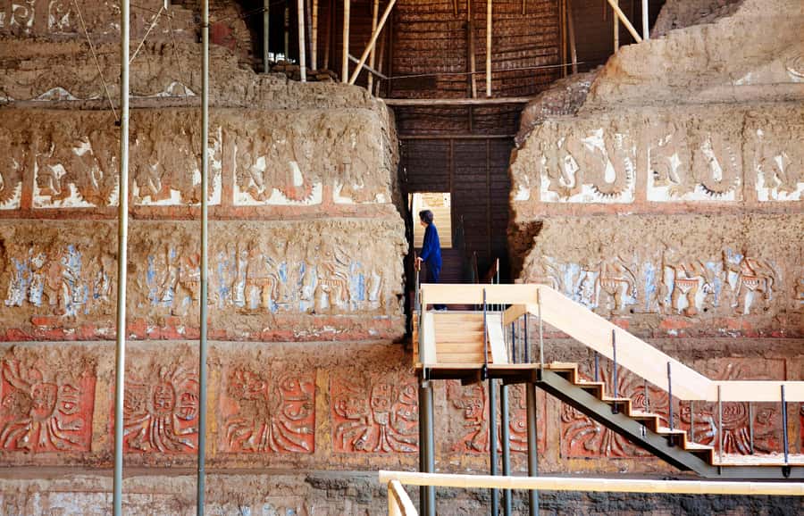 From Trujillo: Temple of the Moon and Sun and Chan Chan - Huaca de la Luna: Aia Paec, Warriors, Spiders, and the Big View