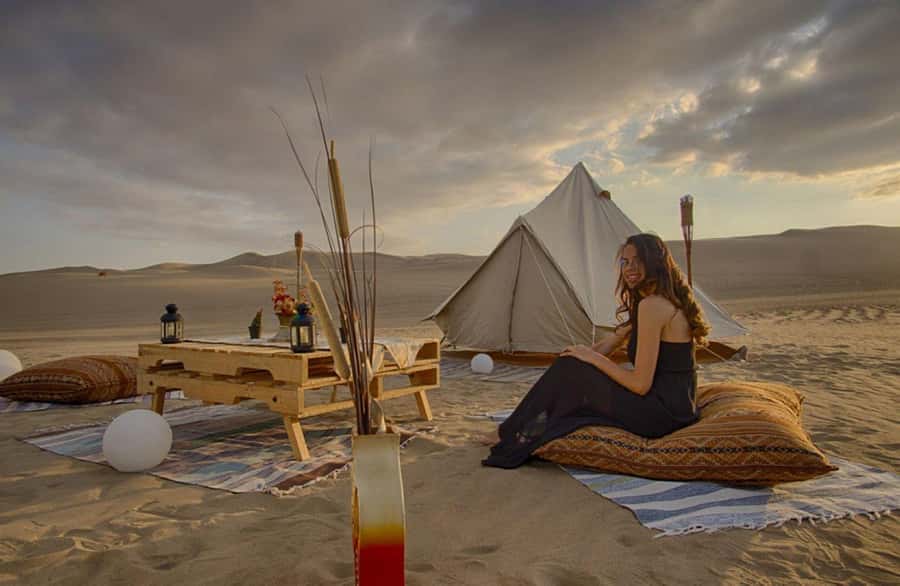 Ica | Huacachina: Desert Glamping | Night Under the Stars - Day 2: Showers and Breakfast, Then Back by Sand Buggy