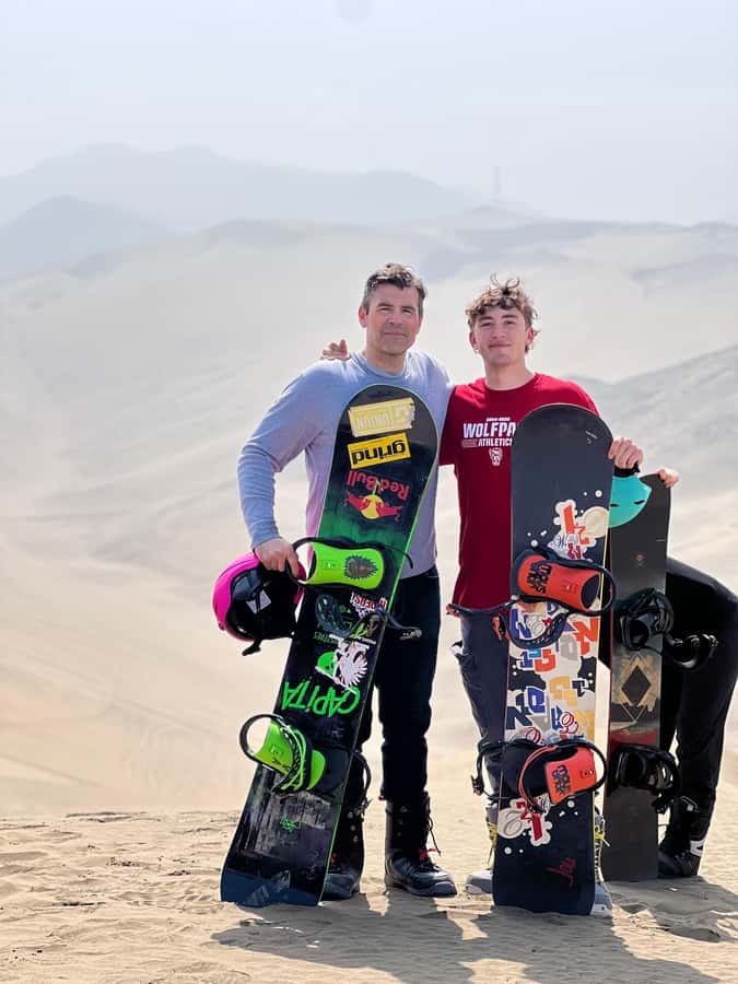 Lima: Sandboarding and Jeep Tour - The sandboarding lesson: small dune first, repeat runs, and technique tweaks