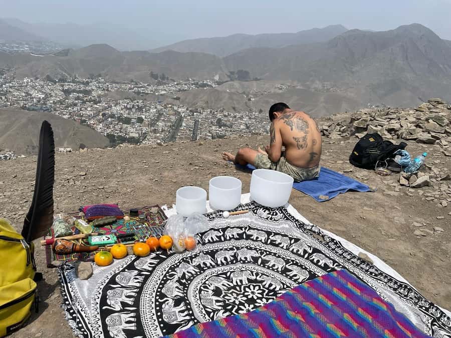 Lima: Spiritual Healing with Xanga - The Smokeable Ayahuasca - Huaca de la Luna 420 meeting point and the mountain time that sets the tone