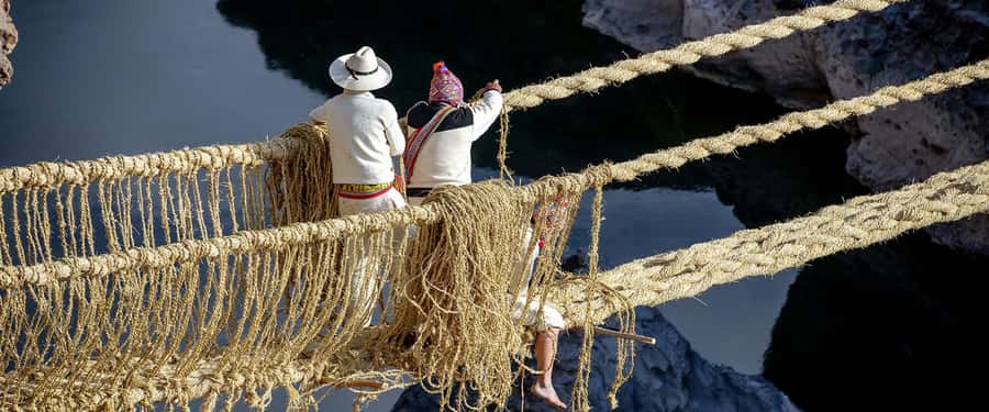 Queswachaka : Tour Inca bridge - Four lagoons: Pomacanchi, Acopia, Asnacocha, Pampamarca