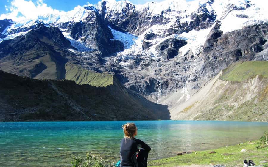 Trek to Humantay Lake from Cusco - Humantay Lake viewpoint: turquoise water and glacier peaks